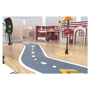 Ensemble de jeu souple d'intérieur en plastique pour enfants, thème Mini Ville, avec banque et bureau de poste, certifié CE, pour vente en gros - Product Image 4