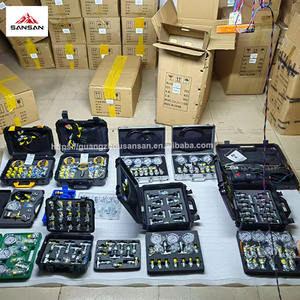 診断ツール 油圧ゲージ 5つのゲージとT継手付き 掘削機油圧テストキット用 - Product Image 6