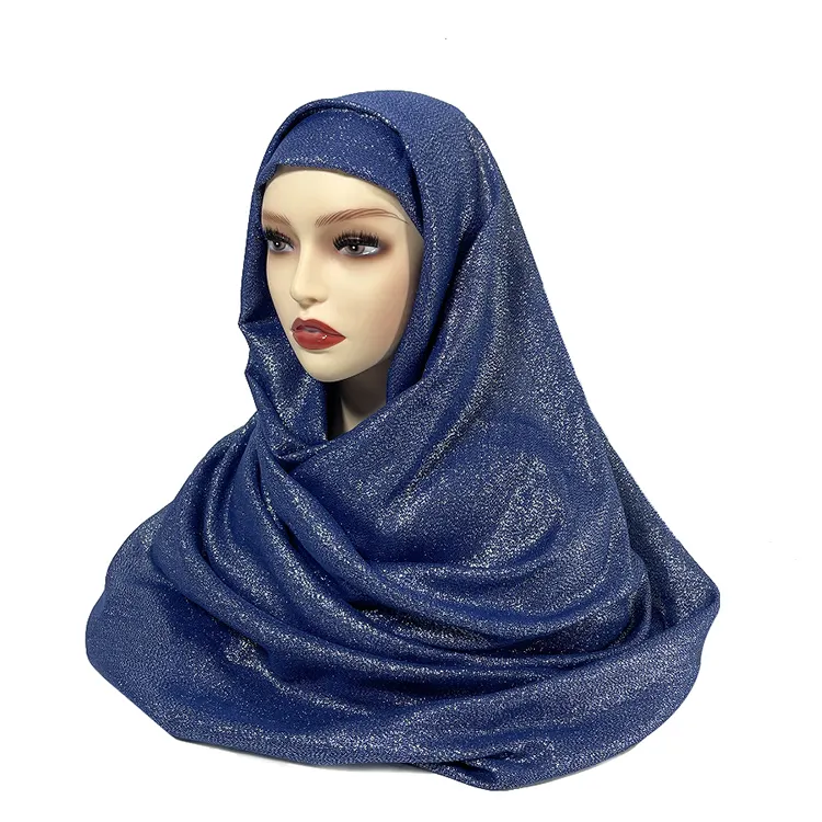 Designer personalizado de luxo para mulheres muçulmanas, cachecol de seda hijab, xale de cetim e turbante para mulheres, moda feminina dubai, chaleira brilhante