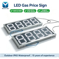 Letrero LED para Precio de Gasolina IP65 de 12 Pulgadas y 88.88 Dígitos, Letrero LED de 4 Dígitos para Gasolinera, Fábrica OEM ODM