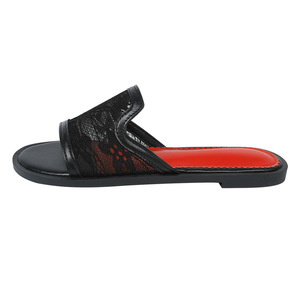 Verano nuevo estilo malla punta redonda de una pieza ropa exterior plana chanclas para mujer para dama - Product Image 5