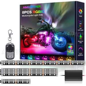 Tira de Luces LED RGB para el Chasis del Automóvil, Luces Ambientales Flexibles para la Parte Inferior del Vehículo con Control Remoto por Aplicación, Lámparas Decorativas de Neón para Automóviles - Product Image 5