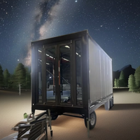 Panneau sandwich à cadre en acier protégé Hôtel de bureau Tremblement de terre préfabriqué Petite maison conteneur extensible de 20 pieds sur roues