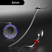 Ensemble de sondes urétrales électriques et plug anal extra longs en acier inoxydable avec perles flexibles, dilatateur pénien à choc électrique, jouets sexuels CBT pour hommes