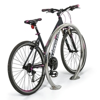 Support de vélo en acier inoxydable à montage mural, rail de stationnement circulaire, support de vélo en acier inoxydable en forme de O, vente directe usine