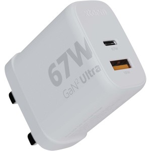Xtorm XEC067G GaN² Ultra 67W caricatore da muro con spina UK adattatore Super veloce ricarica 120W per prese EU/US batteria 20V compatibile - Product Image 1