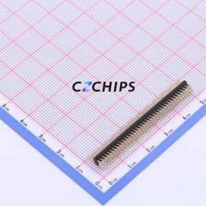 X1321WR-2x39J-C40D18 Pin Header Bent Lead Through Hole,P=1.27mm Connector 2x39P 1.27mm 1.27mm Pin Header - Product Image 1