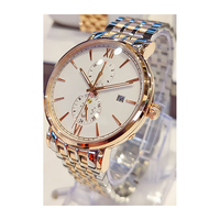 Montres mécaniques automatiques en acier pour hommes, design d'usine et personnalisation par lots, affichage 24 heures, pour marque privée