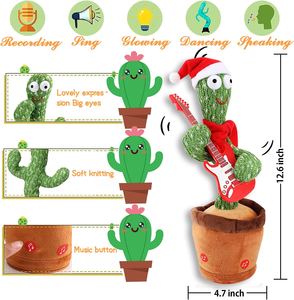 Juguete de Cactus Bailarín con Música y Canciones <span class=keywords><strong>en</strong></span> Inglés, Recargable, de Algodón, para Niños, Listo para Enviar, Éxito de Ventas 2026 - Product Image 2