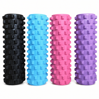 Rouleau en mousse EVA texturée solide de 45 cm, soutien ferme pour le dos, les jambes et l'exercice du corps entier à la maison ou en salle de sport