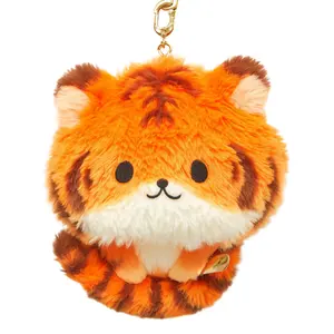 Portachiavi giocattolo peluche con mini tigre finta