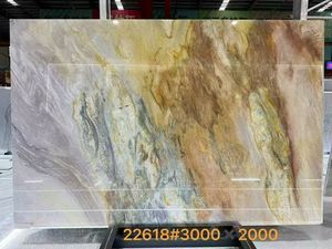 Losas de cuarcita <span class=keywords><strong>Atacama</strong></span> Giallo Surreal con diseño de libro, baldosas para pared y suelo, encimeras pulidas California Sunset - Product Image 4