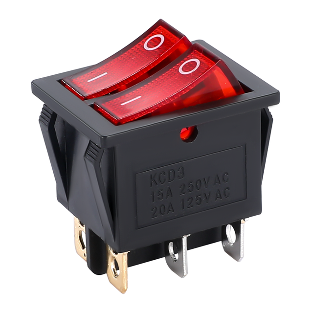 Custom KCD Series/Type Six PIN 4/Four Speed 6A 250V Double Light Rocker Switch Waterproof ON-OFF Boat Power Switch