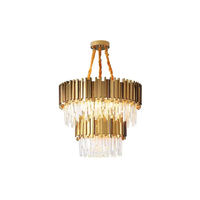 Lustres Modernes Nordiques de Luxe Personnalisés pour Hôtels et Mariages – Grandes Suspensions Dorées – Lustre de Salon en Cristal Ovale/Long/Carré