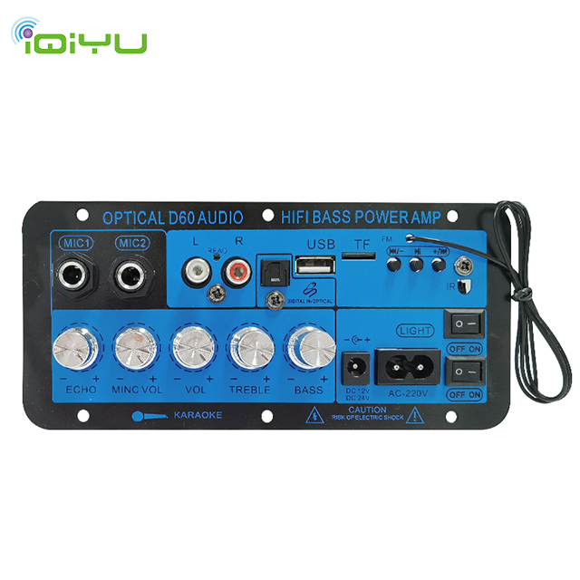 2025 Best-Selling D60-OP Bluetooths Car Amplifier Board Optical Fiber Audio Power Subwoofer Receivers Vehicles 12V Home Theater
