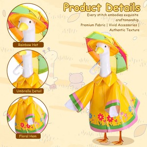 Nuevo Disfraz <span class=keywords><strong>de</strong></span> Ganso para Mascotas, Estilo Pastoral con Patrón Floral, Impermeable Personalizable para Jardineros - Product Image 3