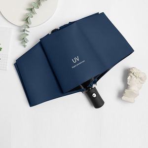 Custom Logo Portable Ring Handle Vinyl <b>Sunscreen</b> Foldable Wholesale Sunny Rainy Sun Capsule Folding Small Mini Pocket Umbrella - Product Image 2