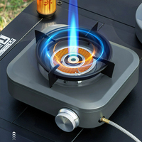 Réchaud à gaz butane haute performance, brûleur unique, adaptateur de tuyau, réchaud double combustible, réchaud de camping portable pour la cuisson