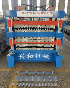 Tùy chỉnh hình thang sóng và tráng men ba lớp cuộn tạo thành máy tấm lợp máy vật liệu xây dựng máy móc - Product Image 6