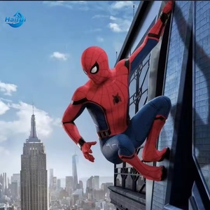 Statue en résine de fibre de verre personnalisée de <span class=keywords><strong>super</strong></span>-<span class=keywords><strong>héros</strong></span> d'anime classique, grande taille, <span class=keywords><strong>Marvel</strong></span> Spider-Man, écologique, faite à la main, style sportif - Product Image 1
