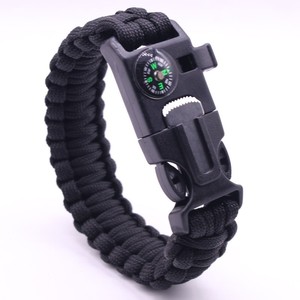 Paracord <b>Bracelet</b> Nylon Outdoor Survival Tactical With Compass And Whistle For Mountaineering Rescue Equipment - Product Image 2