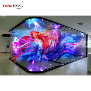 Özelleştirilmiş esnek şeffaf holografik 3D Film Video duvar reklam ekranı cam yapıştırıcı süper ince <span class=keywords><strong>LED</strong></span> alışveriş merkezi - Product Image 1