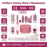 Sèche-cheveux coiffant 2-en-1 avec personnalisation graphique et service de logo sur mesure, idéal pour les voyages d'affaires, avec fonction de bouclage automatique et câble simple.