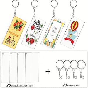 Llavero de acrílico personalizado con letras impresas, llavero rectangular de anime con foto DIY para regalo personalizado, ligero, estilo indie, recuerdo - Product Image 2