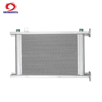 Refroidisseur d'huile hydraulique industriel à plaques et ailettes en aluminium pour excavatrice JCB, échangeur de chaleur de radiateur de moteur à refroidissement par air et réservoir d'eau
