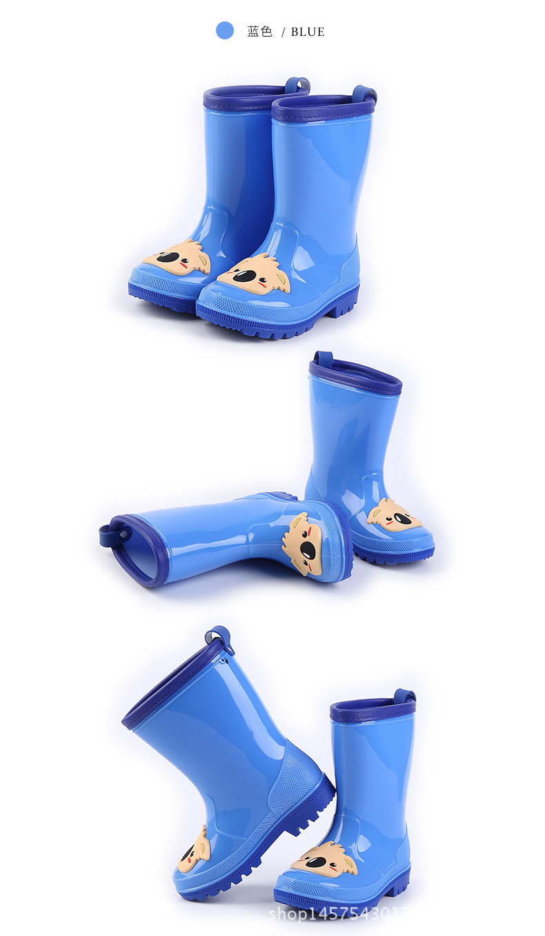 New Cartoon Children Rain Shoes Girls Boys Waterproof PVC Rubber Rain Boots for Kids