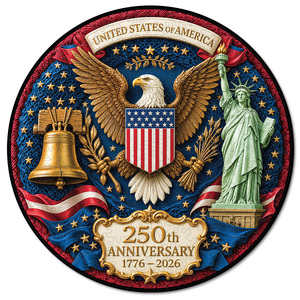 Rompecabezas Circular de Madera del 250 Aniversario de los Estados Unidos, 216 Piezas, Juguete Educativo para Decoración del Hogar - Product Image 1
