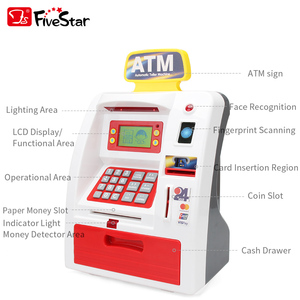 Caja Registradora Inteligente para Niños FiveStar, Juguete Electrónico de Cajero Automático, Juego de Imitación de Dinero, Juguete Educativo Bancario Hecho de Plástico Duradero - Product Image 4