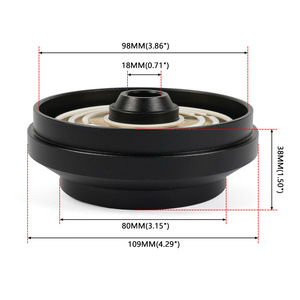 Adaptador de Volante para Ford Mustang, 6 Orificios, Aleación de Aluminio Negro 174H, para Mejora y Reequipamiento - Product Image 2