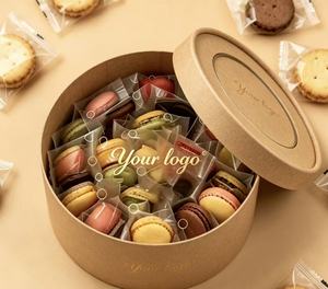 Tube en papier cylindrique imprimé de haute qualité, recyclable et de qualité alimentaire, pour l'emballage de macarons, de gâteaux, de collations et de cadeaux - Product Image 2