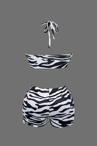 วิวิบลูค์ Z323RP ชุดรอมเปอร์ผู้หญิงลายพิมพ์เรโทรลายม้าลายทรงเข้ารูปเซ็กซี่ยืดหยุ่นเปิดหลังชุดรอมเปอร์แบบชิ้นเดียวสำหรับสุภาพสตรี - Product Image 4