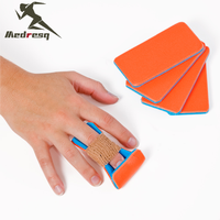 Attelle de doigt rembourrée en aluminium flexible Medresq, prix d'usine, vente en gros, pour fracture, orange et bleu, pour doigt blessé
