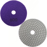 Tampons de polissage diamantés en 3 étapes, tampons de lustrage ronds de 4 pouces pour pierre, granit, marbre, quartz, personnalisables, support OEM - 001
