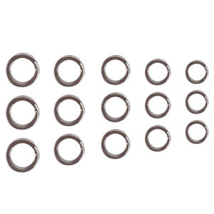 200 pièces/boîte en acier inoxydable pêche fendu O anneaux plat pêche pivotant noeud leurre Double boucle changement rapide pêche anneaux fendus - Product Image 2