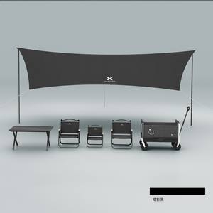 รถเข็นแคมป์ปิ้งฟรีแอร์แบบพับได้สี่ล้อ โครงโลหะ สำหรับใช้งานกลางแจ้ง ช้อปปิ้งได้ รับน้ำหนักได้ 300 กก. หลายสี - Product Image 4