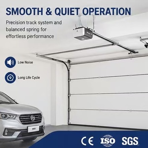 <span class=keywords><strong>Porte</strong></span> <span class=keywords><strong>de</strong></span> <span class=keywords><strong>garage</strong></span> <span class=keywords><strong>sectionnelle</strong></span> électrique automatique moderne en aluminium étanche avec télécommande pour extérieur, sous-sol, villa, maison - Product Image 1
