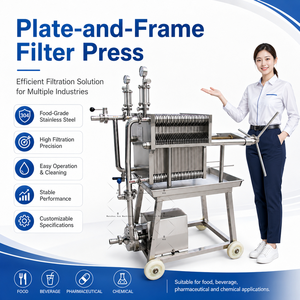 Prensa Filtrante Hidráulica Ace de Alta Filtración con Placas y Marcos para Filtración de Gelatina - Product Image 4