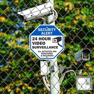 Cảnh báo an ninh tùy chỉnh securun, giám sát video 24 giờ, tất cả các hoạt động theo dõi dấu hiệu nhôm phản chiếu dấu hiệu cảnh báo - Product Image 2