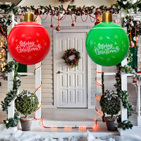 Boule de Noël gonflable en PVC Joyee de 20 pouces, boule décorative suspendue en PVC gonflable pour l'extérieur