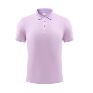 Polo en coton et soie à manches courtes, couleur unie, col rabattu, uniformes de travail d'entreprise, chemises publicitaires pour employés - Product Image 1