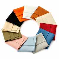 Sacs d'emballage pour bijoux avec logo personnalisé, pochette en microfibre, rangement pour bijoux, anneaux, colliers, bracelets, sac cadeau en velours suédé, sac anti-poussière