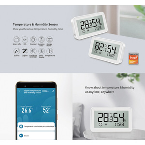 Tuya Smart Temperature And Humidity Sensor Wifi Zigbee Indoor Home Weather Station With App Control - Product Image 1