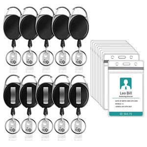 Sıcak satış geri çekilebilir çantanıza rozet makara küçük kamp karabina ağır plastik geri çekilebilir makaralı isimlik tutucu - Product Image 2