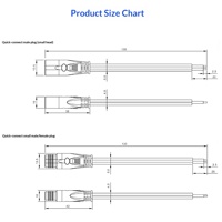 Câble de raccordement mâle-femelle 2 et 3 broches, étanche IP67, en cuivre avec boîtier PVC, pour éclairage LED extérieur, connexion rapide, alimentation