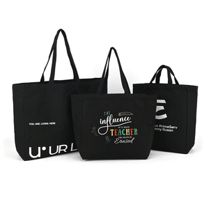 Sac fourre-tout en toile personnalisé, marché en ligne, sac fourre-tout en coton recyclable, sac en toile uni vierge - Product Image 6