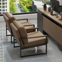 Moderner Chesterfield Einzel-Leder-Chaiselongue-Sessel mit Metallbeinen für das Wohnzimmer